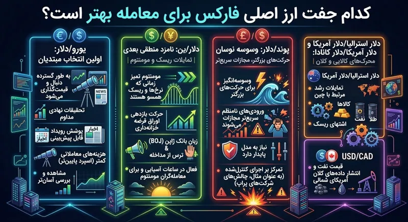 بهترین جفت ارز اصلی فارکس برای معامله