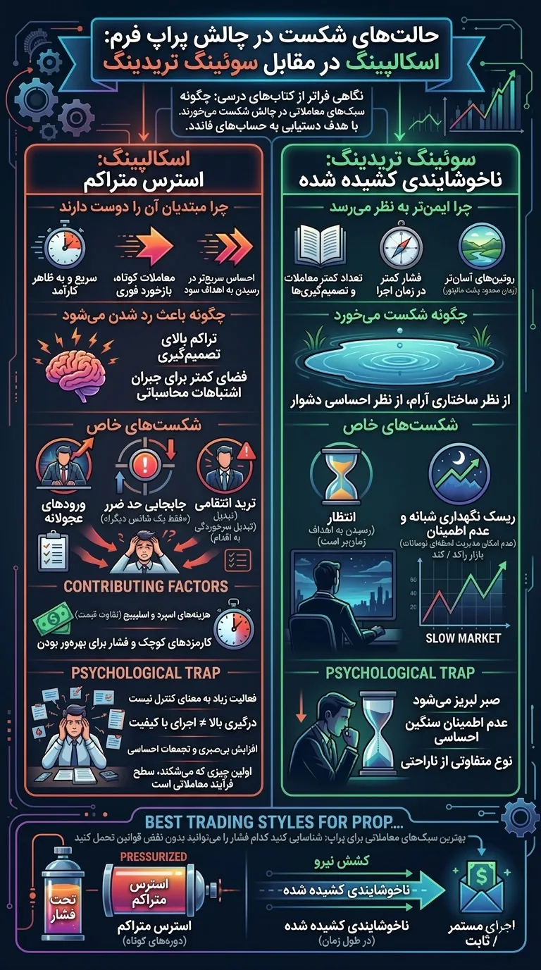بهترین سبک معاملاتی برای پراپ در عمل یعنی انتخاب بین فشار و صبر